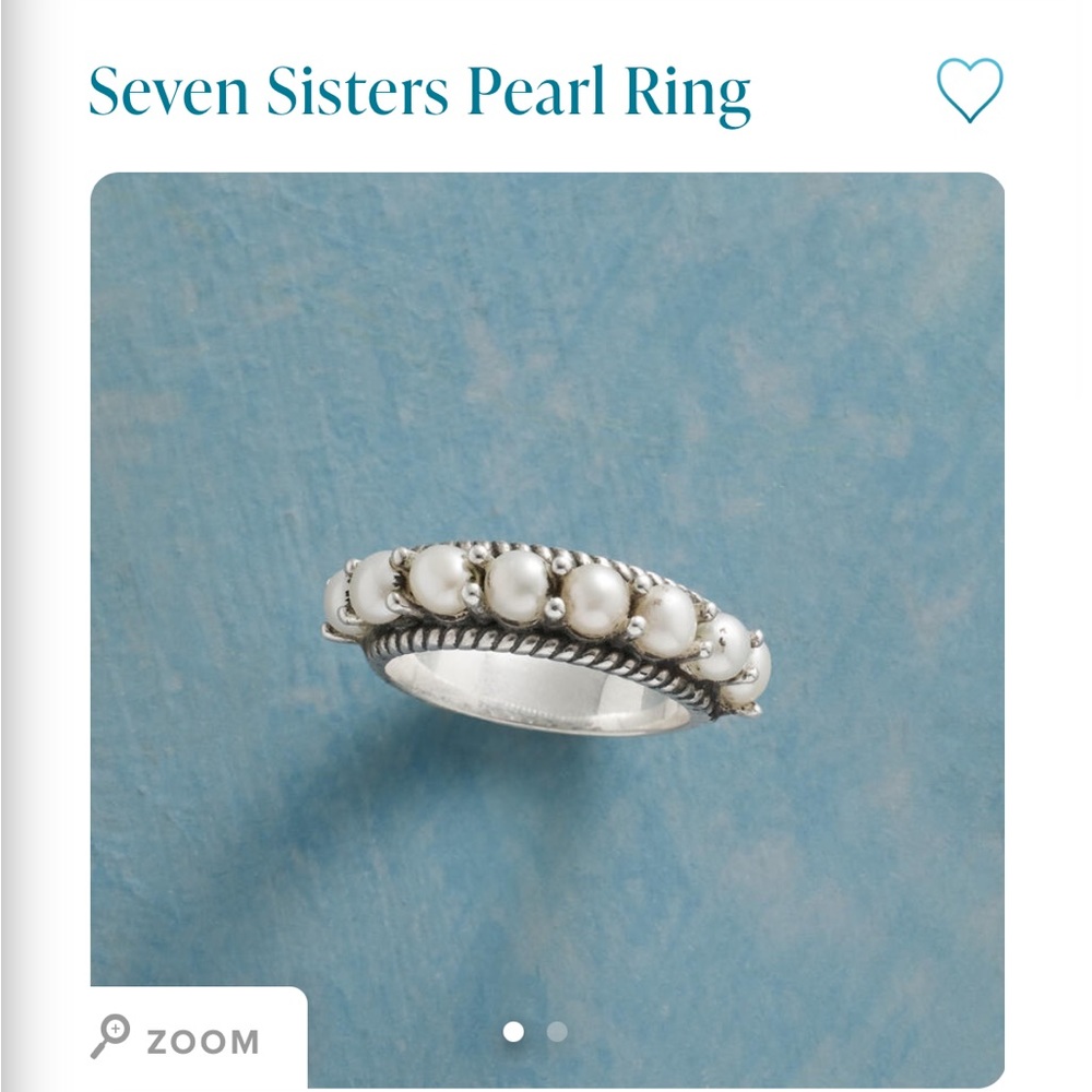 Seven Sisters Pearl Ring: unworn. Size 7.